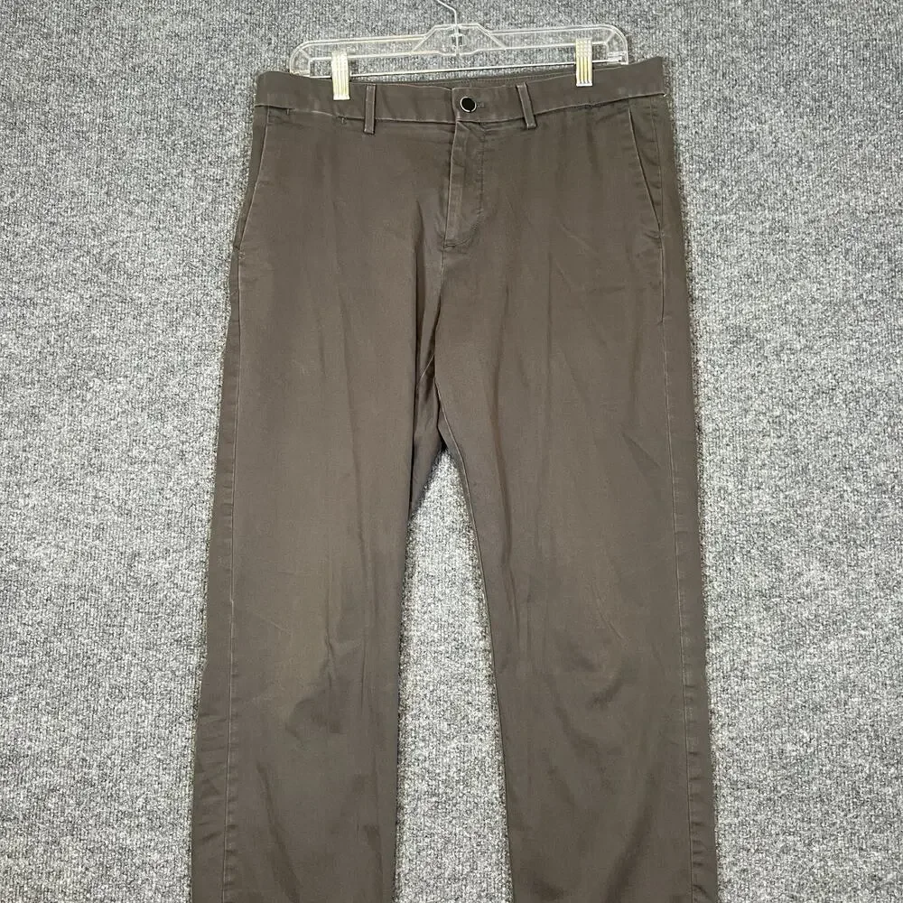Banana Republic Pants Mens 33x34 Gray Chino Slim Fit Comfort‎ Casual Straight